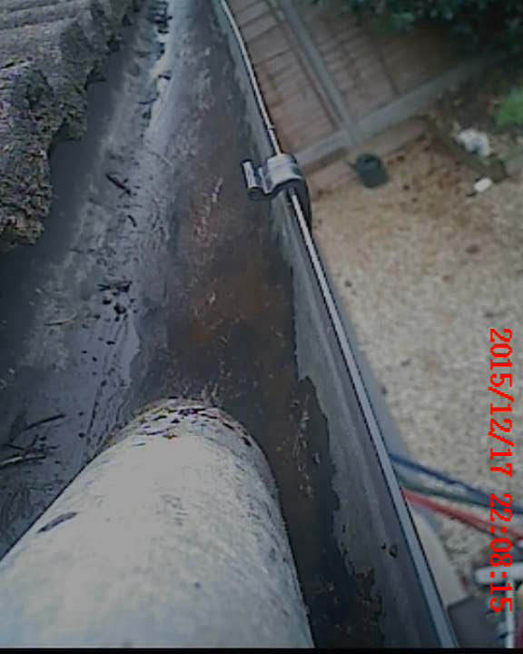 Clear gutter after cleaning