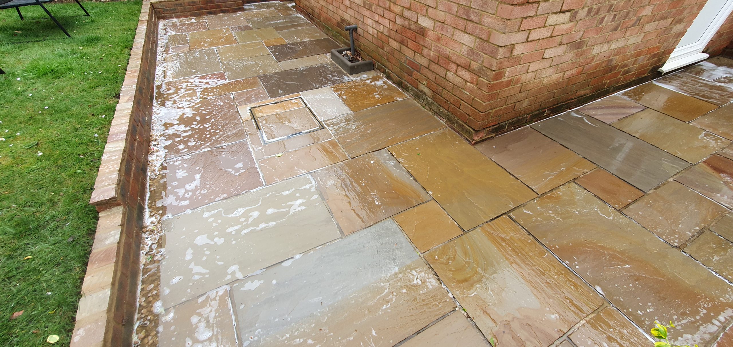 Clean patio after cleaning