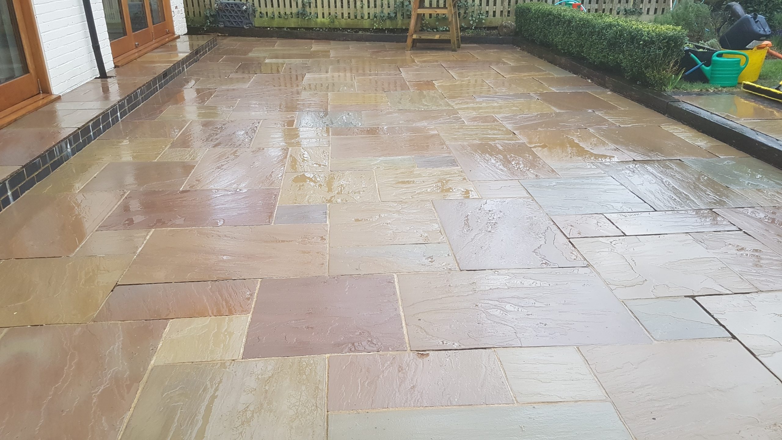 Clean patio after cleaning